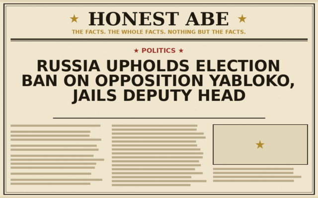 Russia Upholds Election Ban on Opposition Yabloko, Jails Deputy Head