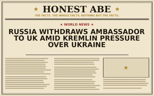 Russia Withdraws Ambassador to UK Amid Kremlin Pressure Over Ukraine