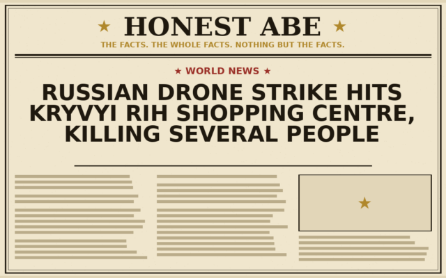 Russian Drone Strike Hits Kryvyi Rih Shopping Centre, Killing Several People