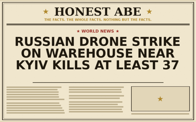 Russian Drone Strike on Warehouse Near Kyiv Kills at Least 37