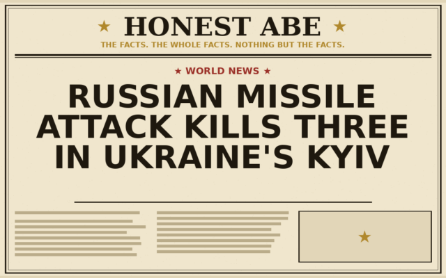 Russian Missile Attack Kills Three in Ukraine’s Kyiv