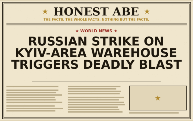 Russian Strike on Kyiv-Area Warehouse Triggers Deadly Blast