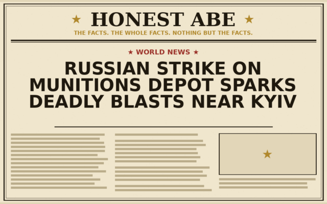 Russian Strike on Munitions Depot Sparks Deadly Blasts Near Kyiv