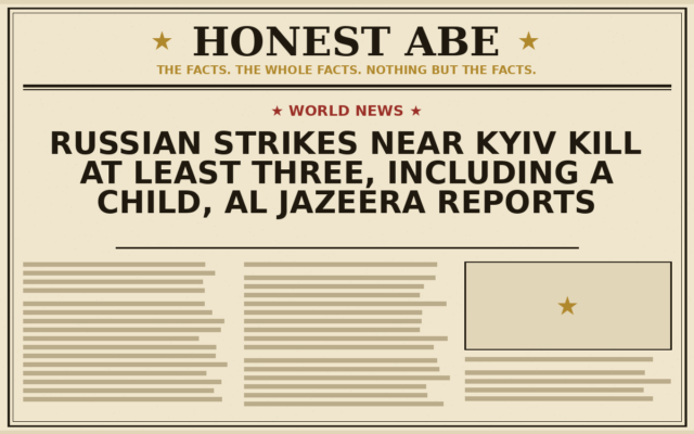 Russian Strikes Near Kyiv Kill at Least Three, Including a Child, Al Jazeera Reports
