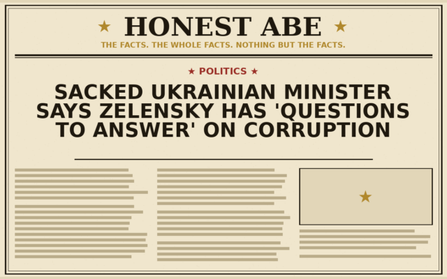 Sacked Ukrainian Minister Says Zelensky Has ‘Questions to Answer’ on Corruption