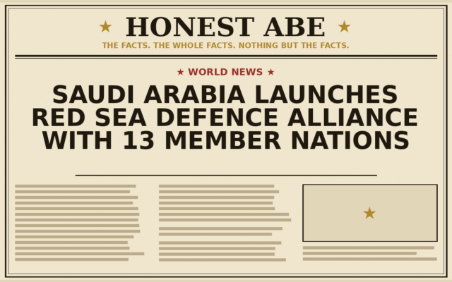 Saudi Arabia Launches Red Sea Defence Alliance With 13 Member Nations