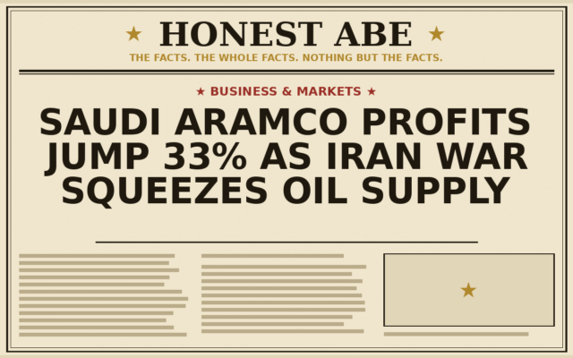 Saudi Aramco Profits Jump 33% as Iran War Squeezes Oil Supply