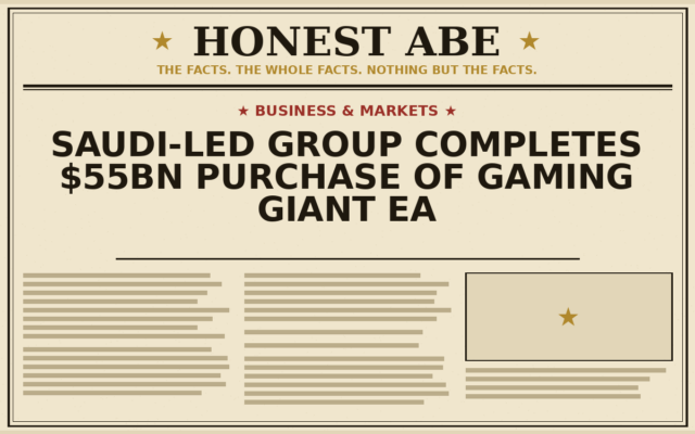 Saudi-Led Group Completes $55bn Purchase of Gaming Giant EA