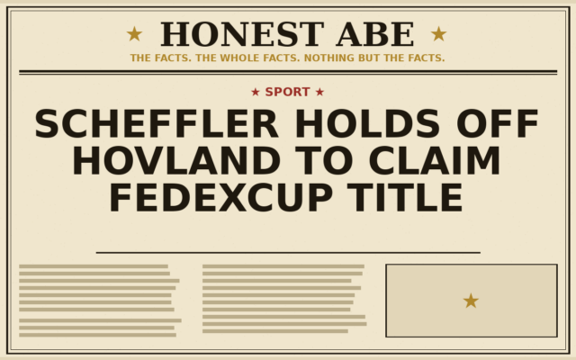 Scheffler Holds Off Hovland to Claim FedExCup Title