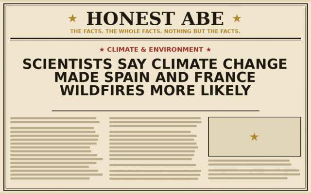 Scientists Say Climate Change Made Spain and France Wildfires More Likely