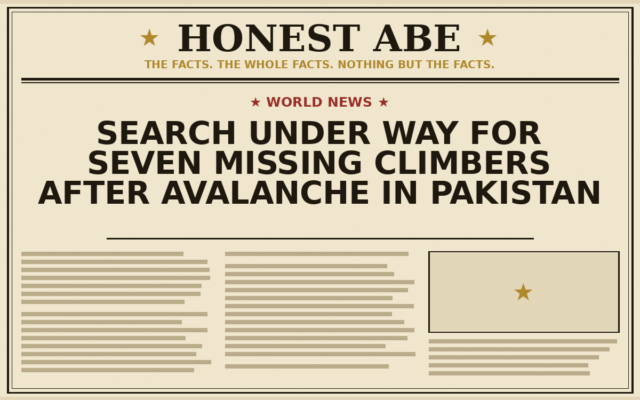 Search Under Way for Seven Missing Climbers After Avalanche in Pakistan