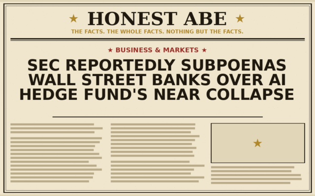 SEC Reportedly Subpoenas Wall Street Banks Over AI Hedge Fund’s Near Collapse