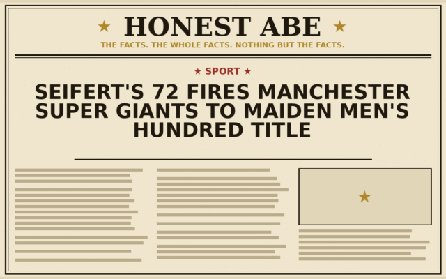 Seifert’s 72 Fires Manchester Super Giants to Maiden Men’s Hundred Title