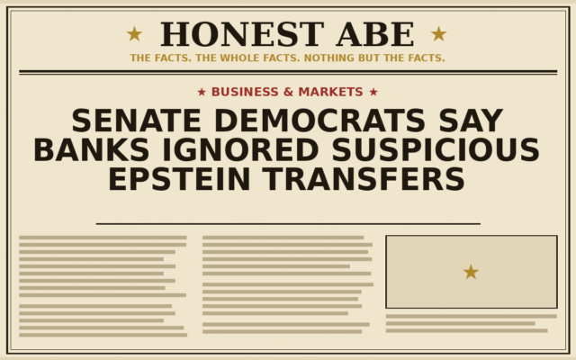 Senate Democrats Say Banks Ignored Suspicious Epstein Transfers