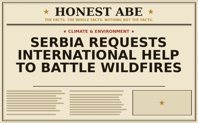 Serbia Requests International Help to Battle Wildfires