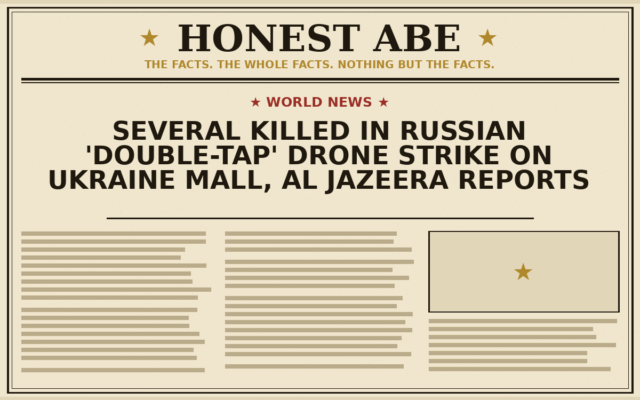 Several Killed in Russian ‘Double-Tap’ Drone Strike on Ukraine Mall, Al Jazeera Reports
