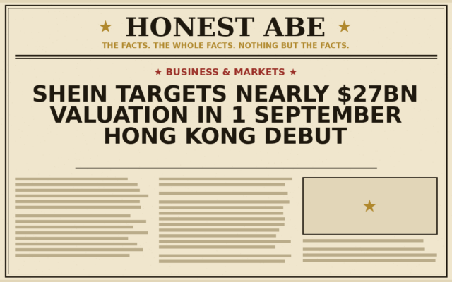 Shein Targets Nearly $27bn Valuation in 1 September Hong Kong Debut