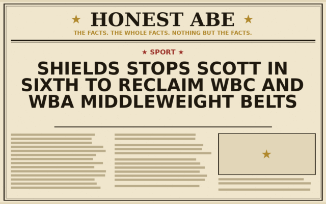 Shields Stops Scott in Sixth to Reclaim WBC and WBA Middleweight Belts