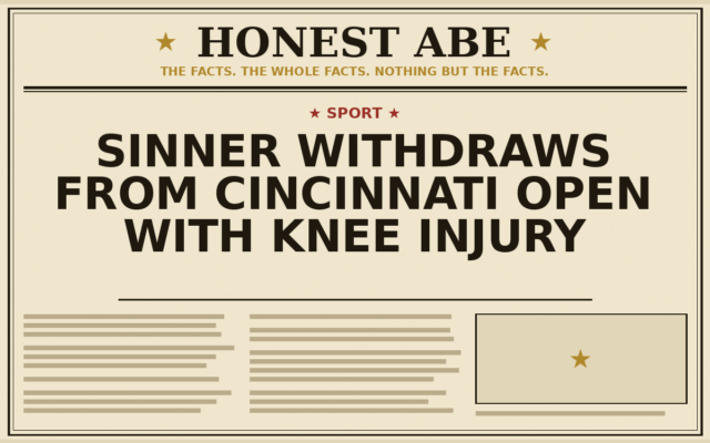 Sinner Withdraws From Cincinnati Open With Knee Injury