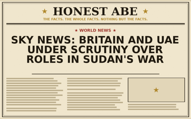 Sky News: Britain and UAE Under Scrutiny Over Roles in Sudan’s War