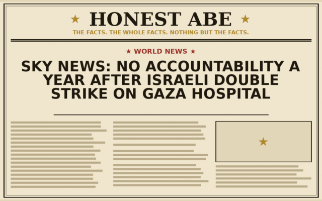 Sky News: No Accountability a Year After Israeli Double Strike on Gaza Hospital