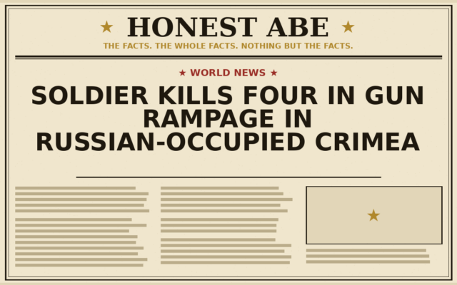 Soldier Kills Four in Gun Rampage in Russian-Occupied Crimea