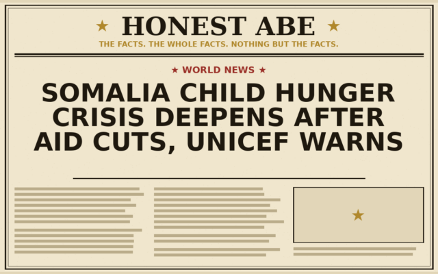 Somalia Child Hunger Crisis Deepens After Aid Cuts, UNICEF Warns
