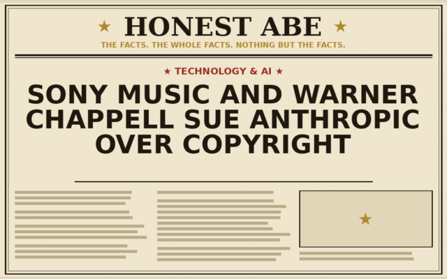 Sony Music and Warner Chappell Sue Anthropic Over Copyright