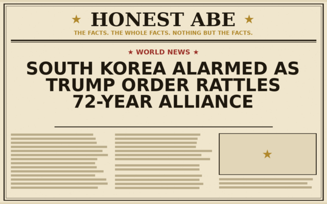 South Korea Alarmed as Trump Order Rattles 72-Year Alliance