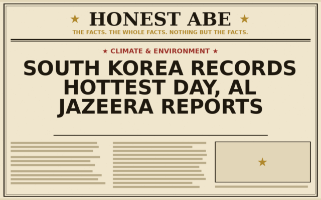 South Korea Records Hottest Day, Al Jazeera Reports