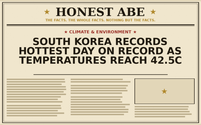 South Korea Records Hottest Day on Record as Temperatures Reach 42.5C