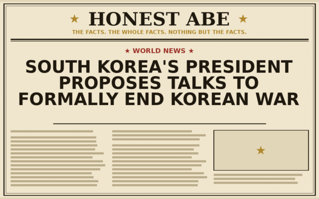 South Korea’s President Proposes Talks to Formally End Korean War