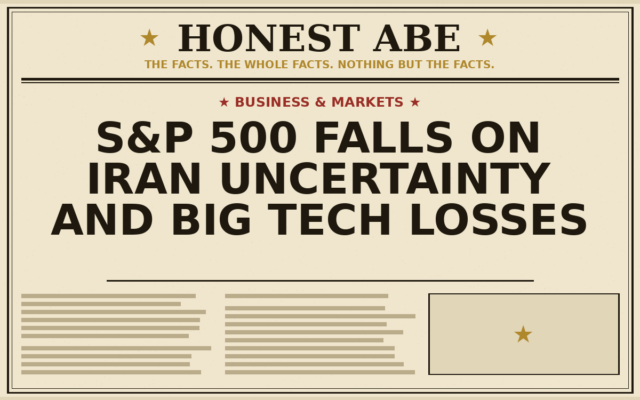 S&P 500 Falls on Iran Uncertainty and Big Tech Losses