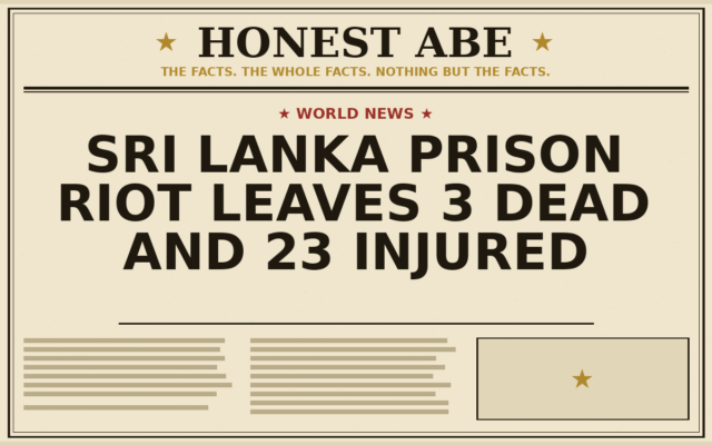 Sri Lanka Prison Riot Leaves 3 Dead and 23 Injured