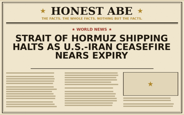 Strait of Hormuz Shipping Halts as U.S.-Iran Ceasefire Nears Expiry