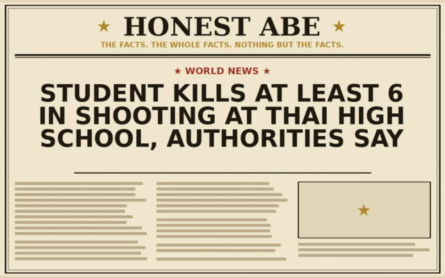 Student Kills at Least 6 in Shooting at Thai High School, Authorities Say