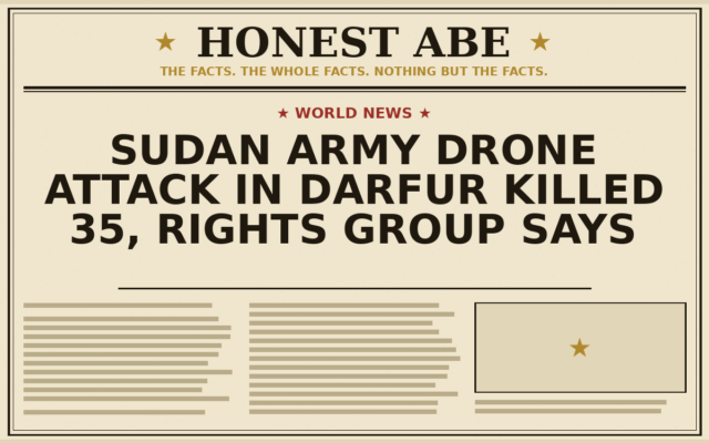 Sudan Army Drone Attack in Darfur Killed 35, Rights Group Says