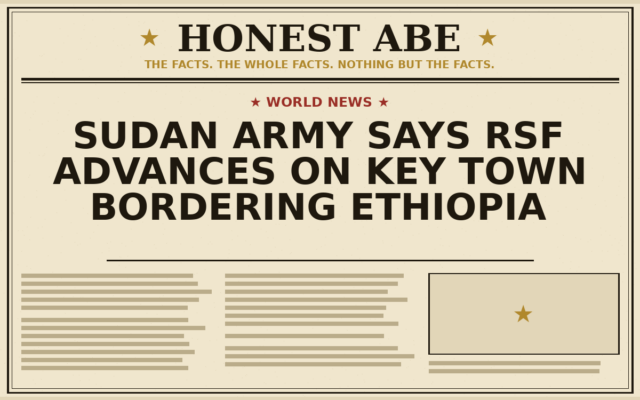 Sudan Army Says RSF Advances on Key Town Bordering Ethiopia