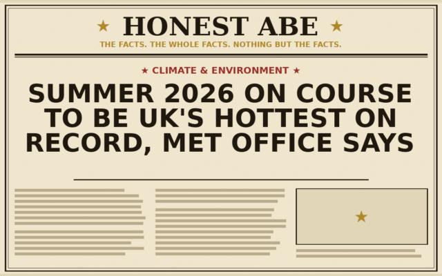 Summer 2026 On Course To Be UK’s Hottest On Record, Met Office Says