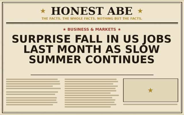 Surprise Fall in US Jobs Last Month as Slow Summer Continues