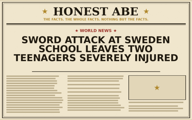 Sword Attack at Sweden School Leaves Two Teenagers Severely Injured
