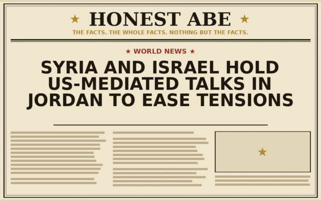 Syria and Israel Hold US-Mediated Talks in Jordan to Ease Tensions