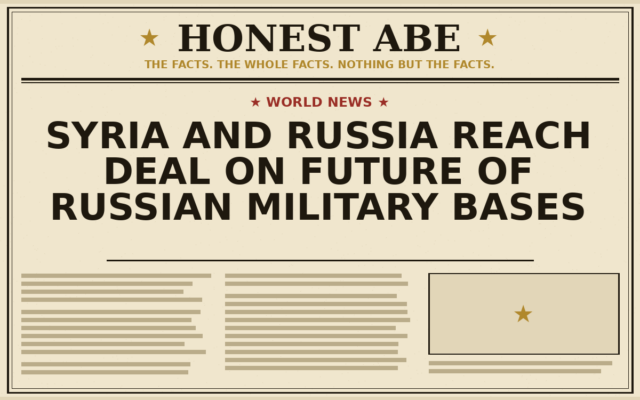 Syria and Russia Reach Deal on Future of Russian Military Bases