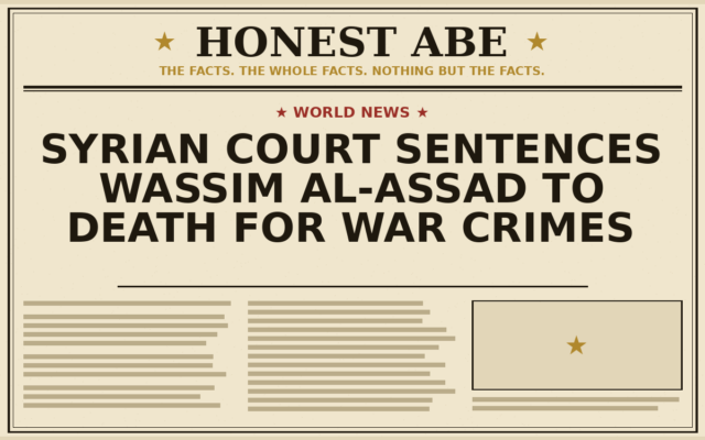 Syrian Court Sentences Wassim al-Assad to Death for War Crimes