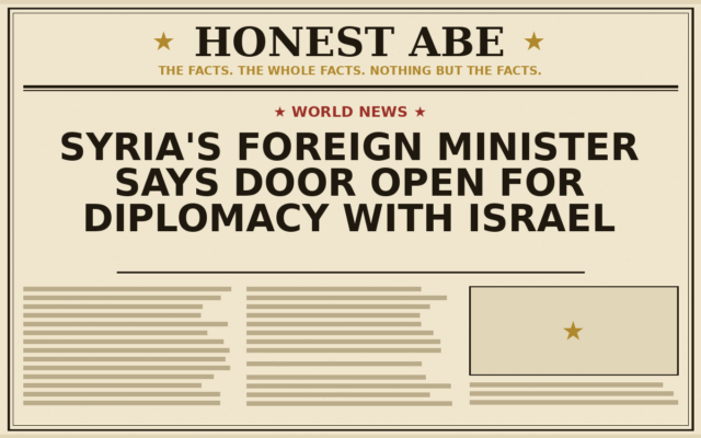 Syria’s Foreign Minister Says Door Open for Diplomacy With Israel