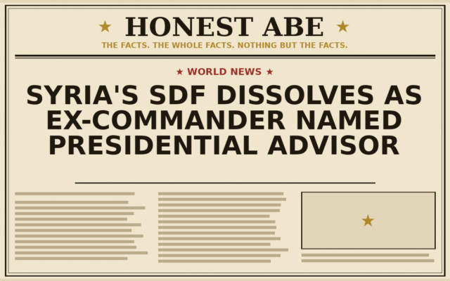Syria’s SDF Dissolves as Ex-Commander Named Presidential Advisor