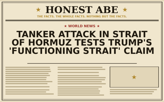 Tanker Attack in Strait of Hormuz Tests Trump’s ‘Functioning Strait’ Claim