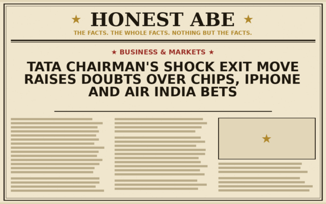 Tata Chairman’s Shock Exit Move Raises Doubts Over Chips, iPhone and Air India Bets