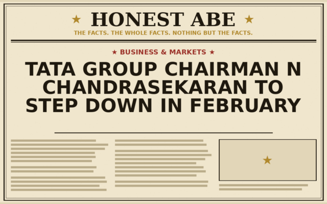 Tata Group Chairman N Chandrasekaran to Step Down in February