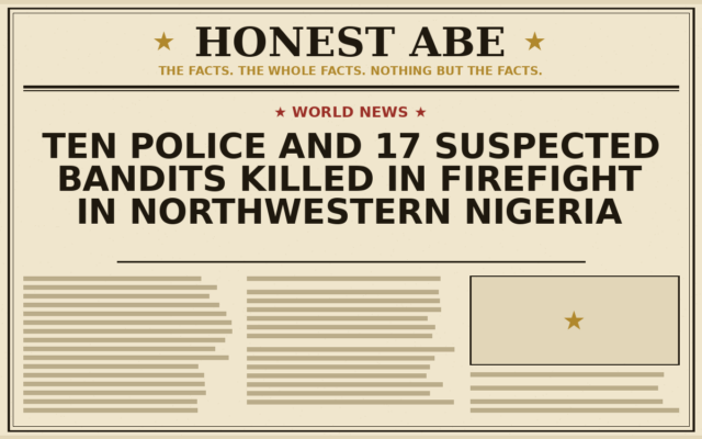 Ten Police and 17 Suspected Bandits Killed in Firefight in Northwestern Nigeria